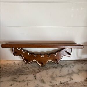 Brown Wooden Wall Shelf